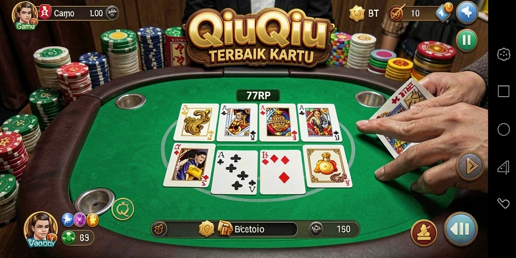 Gameplay seru dan kompetitif dalam permainan QiuQiu.