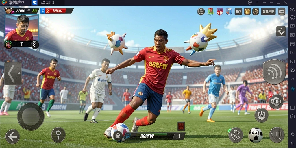 Screenshot dari gameplay seru 888FW yang menampilkan aksi olahraga intens.