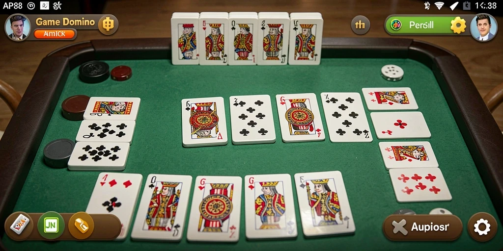 Tampilan gameplay seru dalam permainan Domino API88.