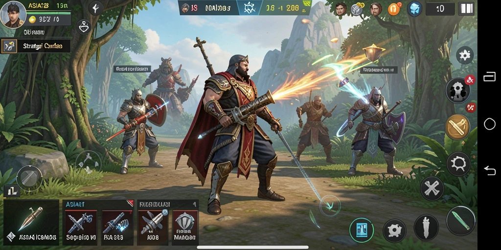 Tampilan gameplay ASIA128 yang menegangkan dengan pertempuran strategi.