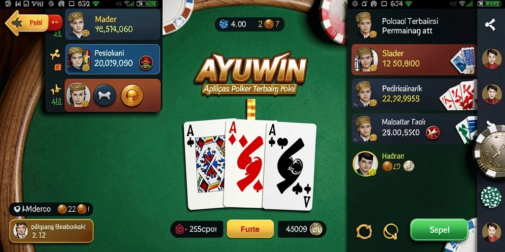 Tampilan permainan poker AYUWIN yang seru dan menantang.