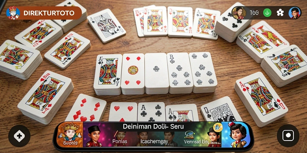 Screenshot menunjukkan gameplay seru dari Domino di DIREKTURTOTO.