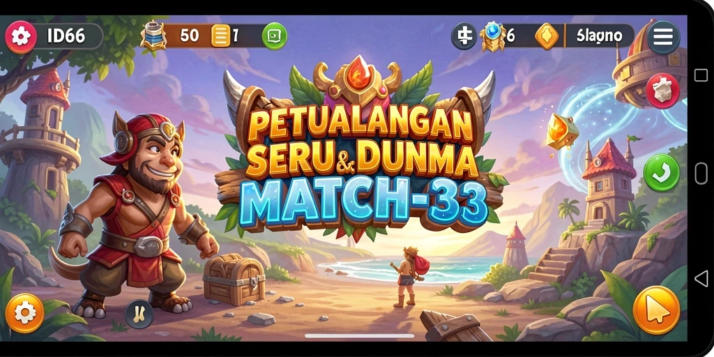 Gameplay seru dan penuh warna dalam ID66 Match-3.