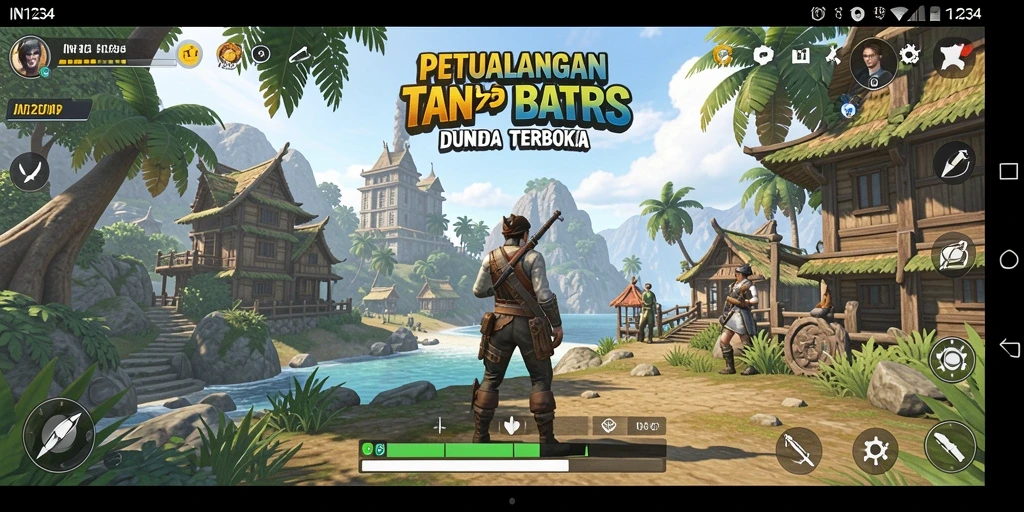 Gameplay menarik dalam dunia terbuka IN1234 dengan misi seru.