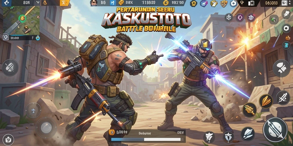 Gameplay seru KASKUSTOTO dalam pertarungan Battle Royale.