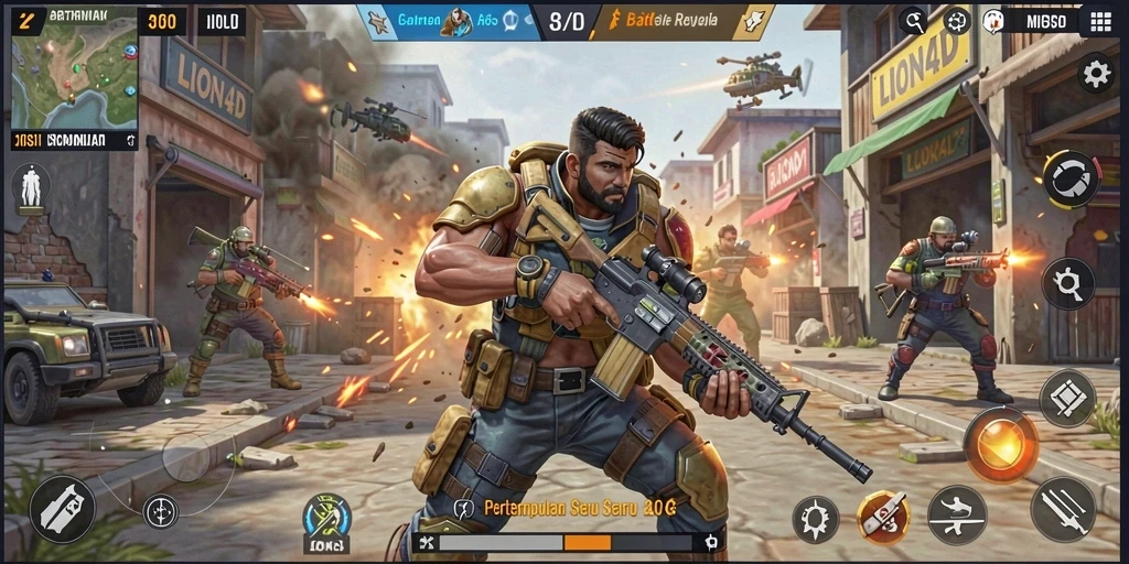 Gameplay seru dan strategi mengalahkan lawan di LION4D.