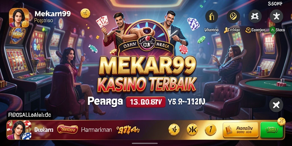 Screenshot gameplay MEKAR99 menampilkan aksi seru di Kasino.