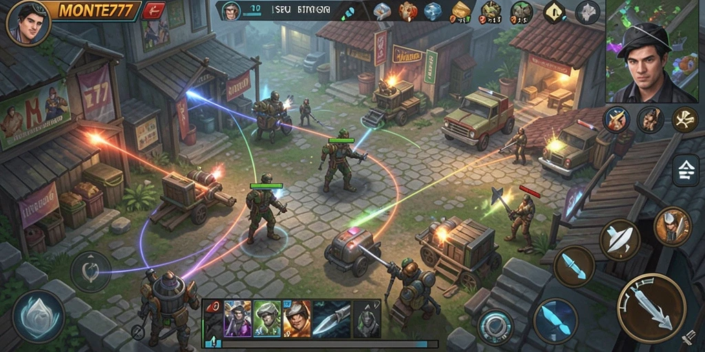 Tampilan menarik dari gameplay strategi MONTE77 yang mendebarkan.