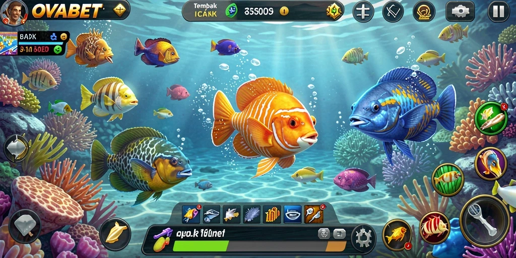 Gameplay seru menangkap ikan di OVABET.