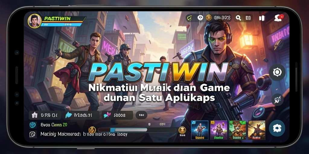Tampilan menarik dari gameplay musik di PASTIWIN.
