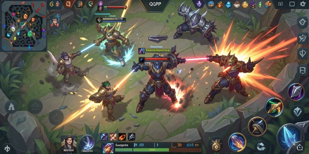 Gameplay seru dengan pertempuran strategis di dalam QQRP.