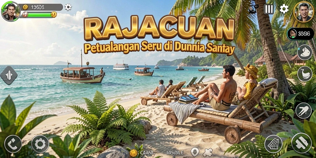 Tampilan gameplay RAJACUAN yang penuh warna dan menarik.