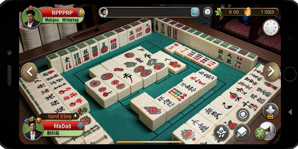 Screenshot gameplay <strong>RPRPRP</strong> yang menarik dan menantang dalam permainan Mahjong.