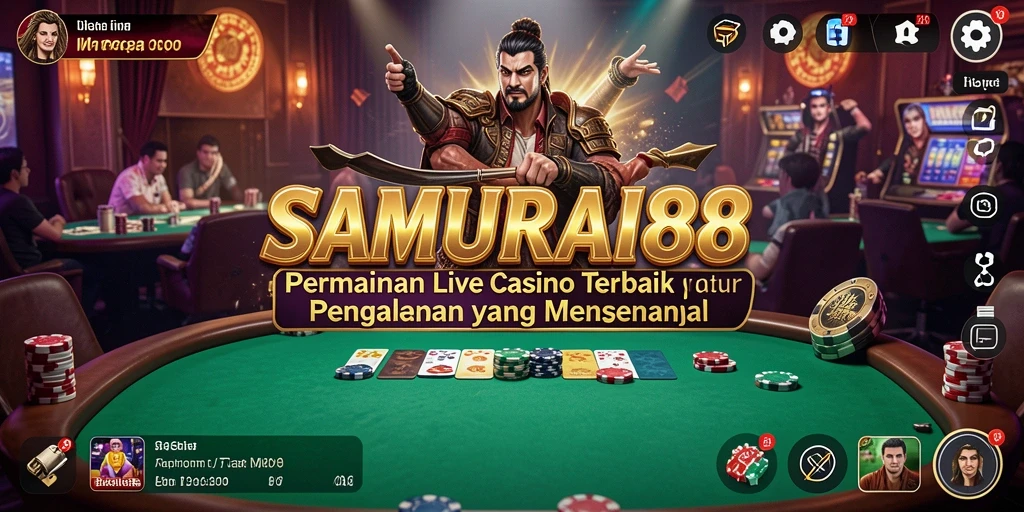 Tampilan permainan Live Casino yang memukau di SAMURAI88.