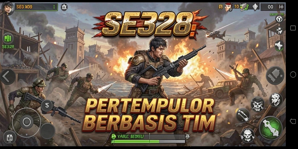 Menampilkan aksi seru di medan perang FPS SE328.