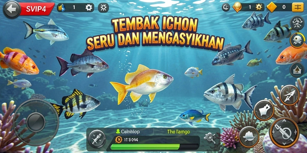 Screenshot gameplay Tembak Ikan SVIP4 yang seru dan menantang.