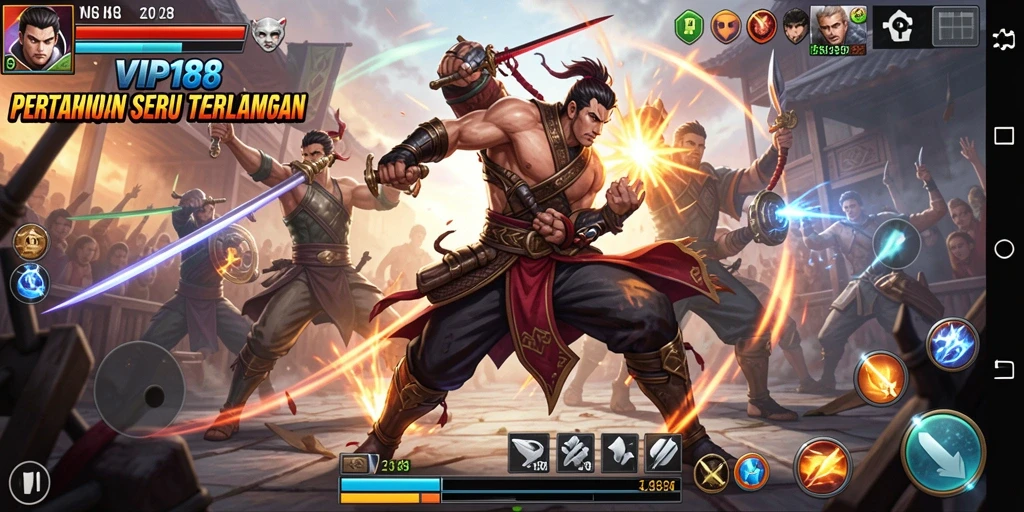 Tampilan menarik dari gameplay Fighting yang mendebarkan.