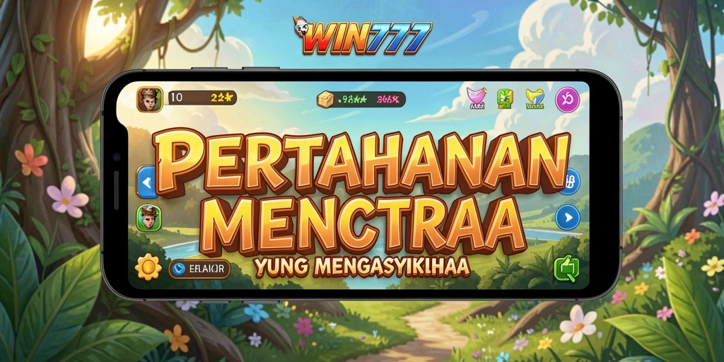 Tangkapan layar gameplay WIN777 menampilkan aksi pertahanan menara yang mendebarkan.