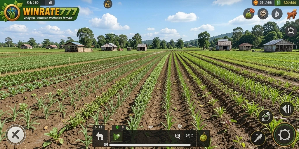 Screenshot yang menunjukkan pengalaman bertani di WINRATE777 dengan grafik menarik.